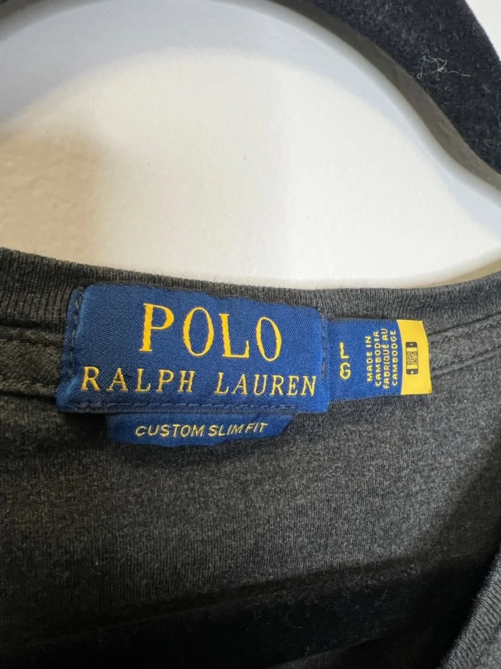 POLO Ralph Lauren Classic 100% Cotton Custom Slim Fit V Neck T-Shirt size Large